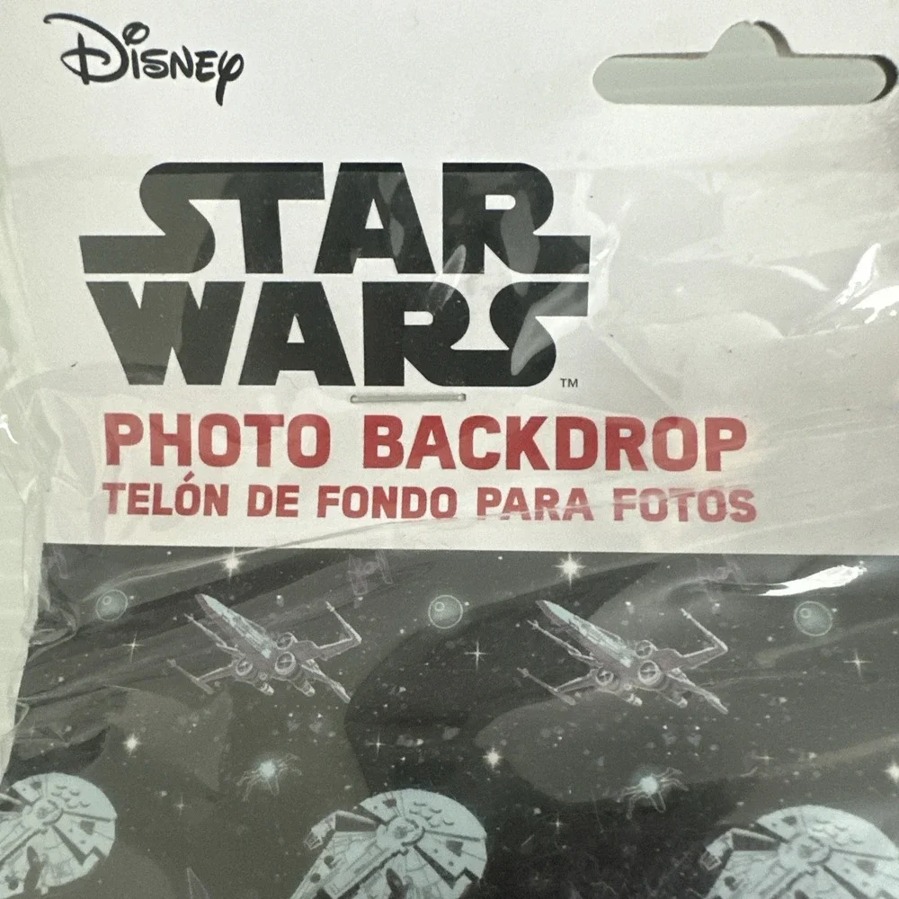 Disney STAR WARS Photo Backdrop 8 FT Long NEW Sealed Package Birthday Party 2pc